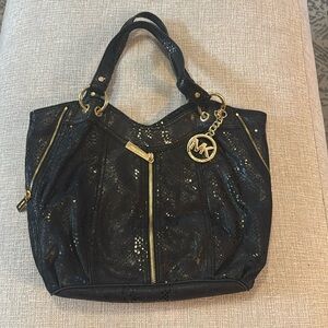 Michael Kors shoulder bag, black sparkles with gold hardware.  Great condition.